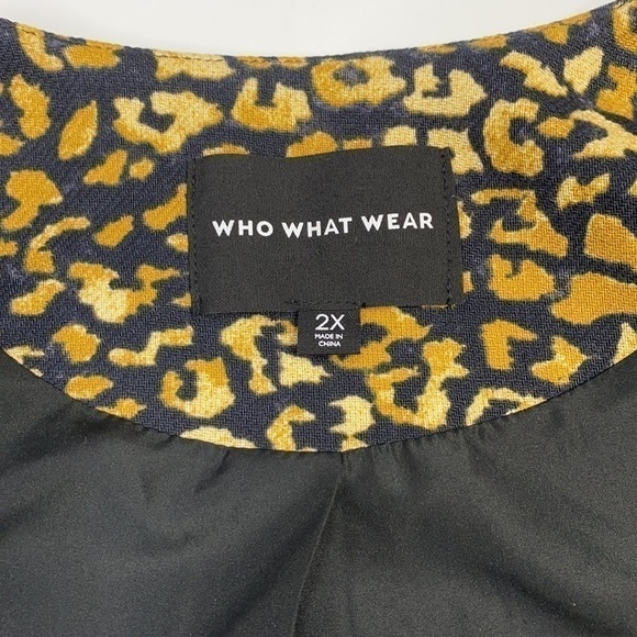Who What Wear Women's Jacket Lined Cheetah Animal Print Size 2X - Picture 7 of 10